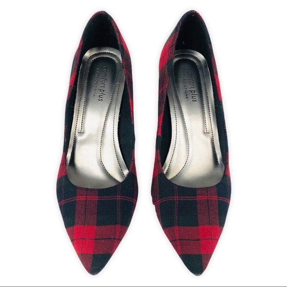 Comfort Plus by Predictions Buffalo Plaid Heels
